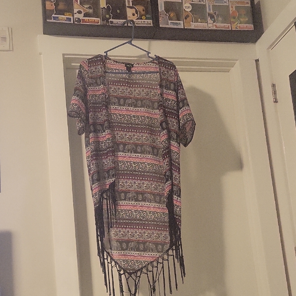 Rue21 Multicolor Patterned Kimono Brand New